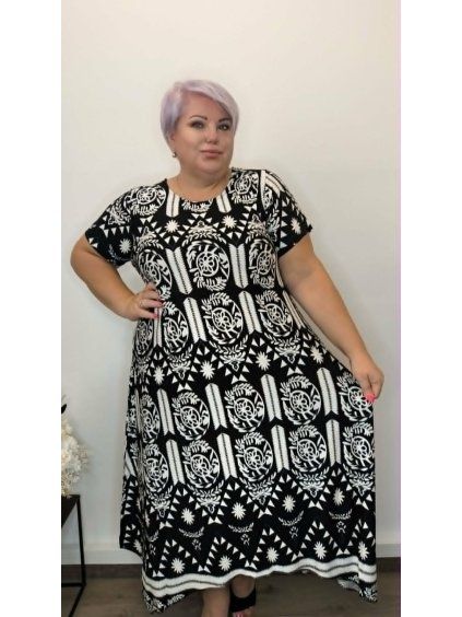 Viskózové šaty plus size