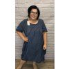 Pruhované šaty plus size