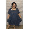 Pruhované šaty plus size