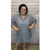 Stylové košilové šaty plus size