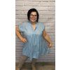 Riflové šaty-tunika plus size