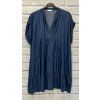 Riflové šaty-tunika plus size