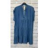 Riflové šaty-tunika plus size