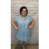 Riflové šaty-tunika plus size