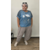 Lněné baggy plus size
