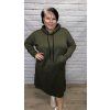 Máslové mikinové šaty plus size
