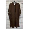 Máslové mikinové šaty plus size