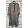 Máslové mikinové šaty plus size
