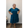 Bavlněné šaty Lea - petrolejové