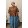 Lesklá halenka plus size