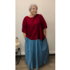 Lesklá halenka plus size