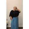 Lesklá halenka plus size