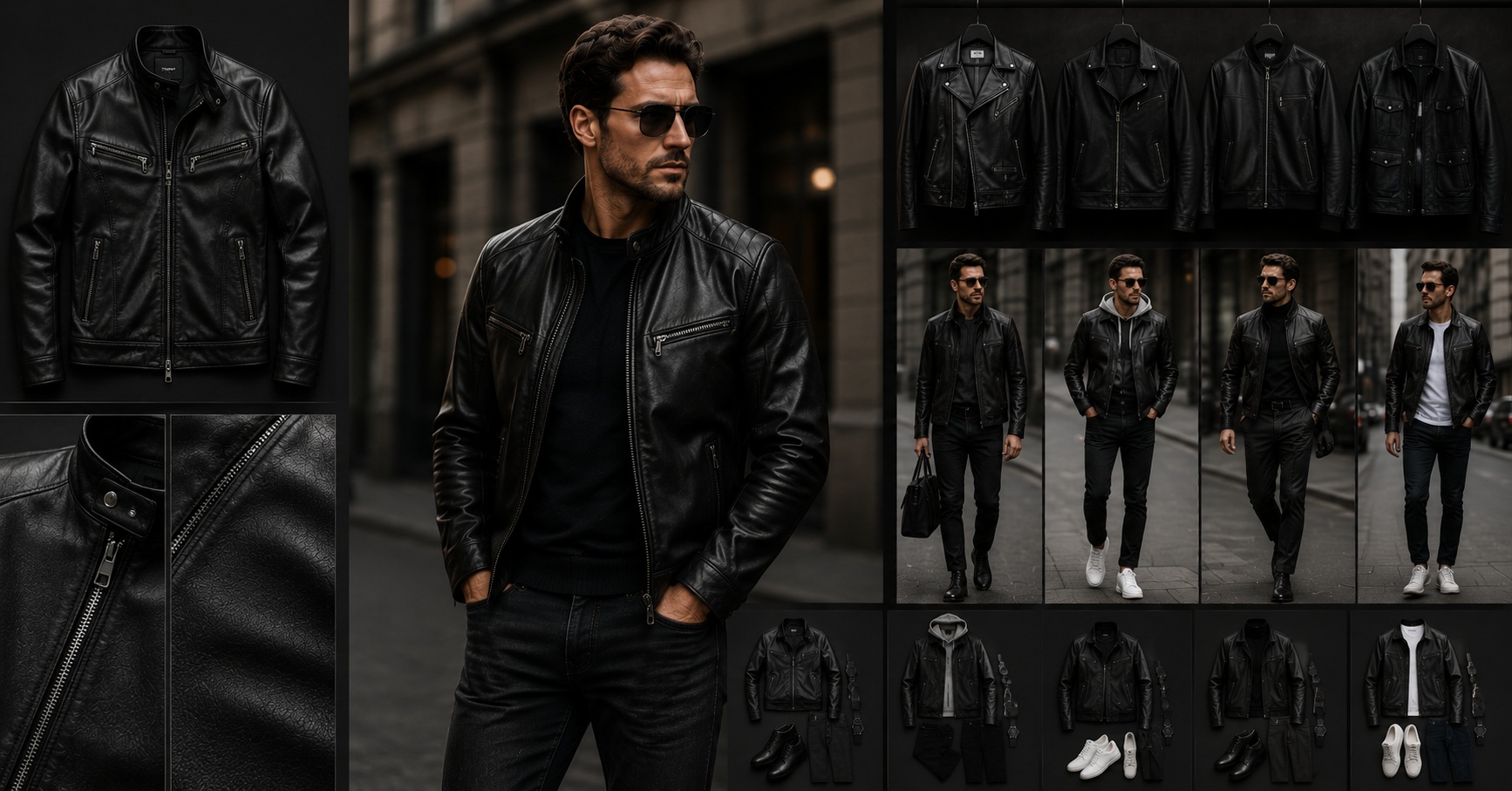 Černá kožená bunda: klasika, výběr a styling
