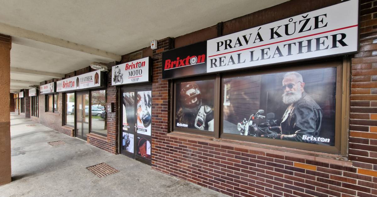Interiér megaprodejny Brixton s kolekcí kožených bund