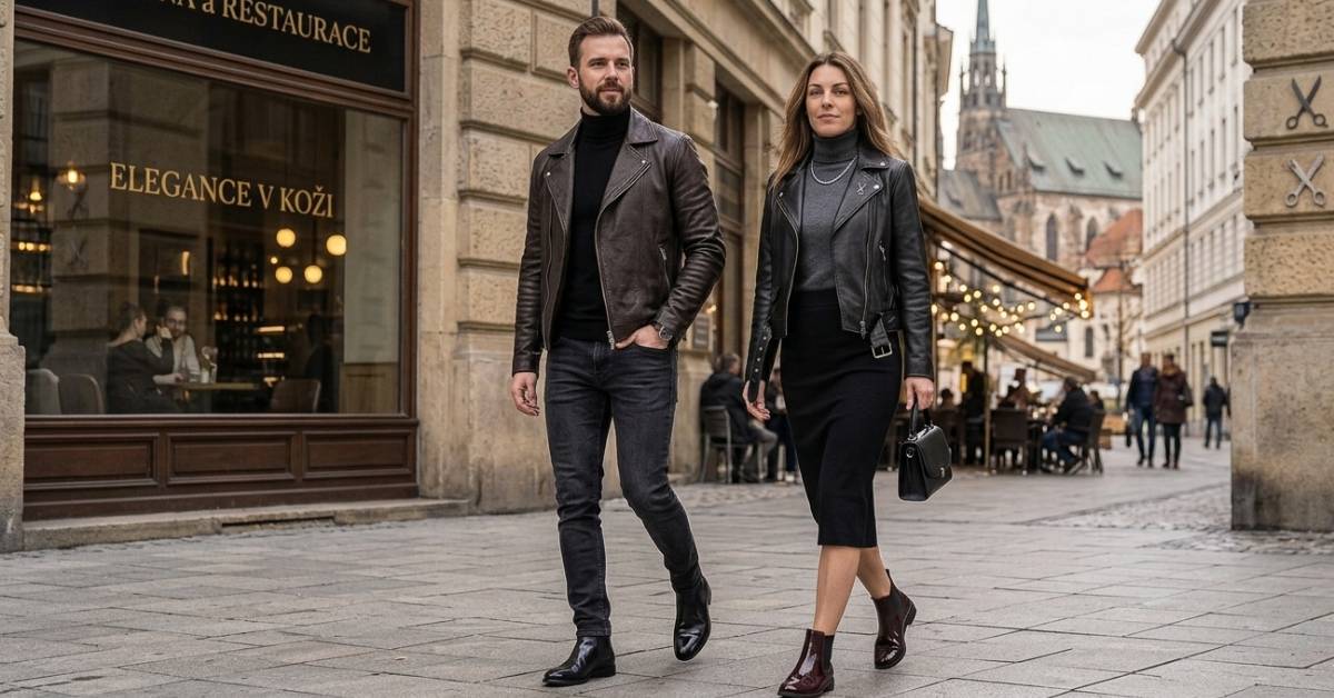 Jak nosit koženou bundu elegantně – smart casual outfit