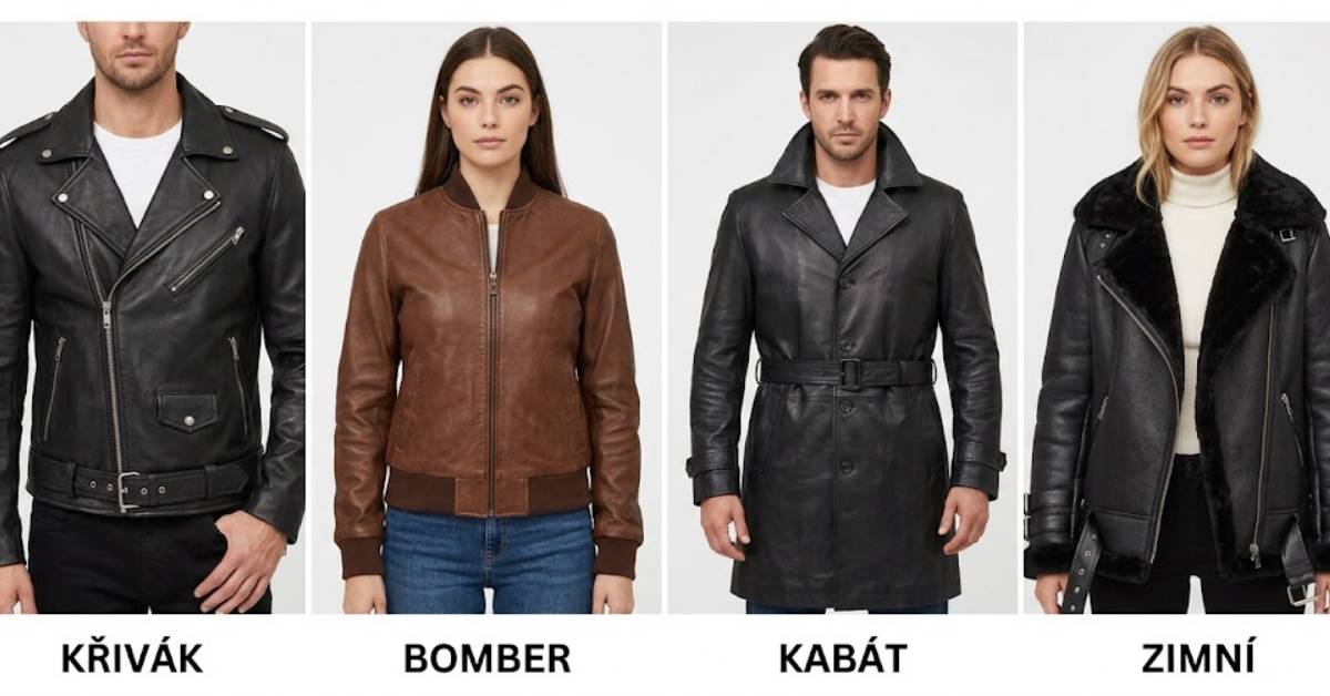Typy kožených bund – křivák, bomber, kabát a zimní bunda