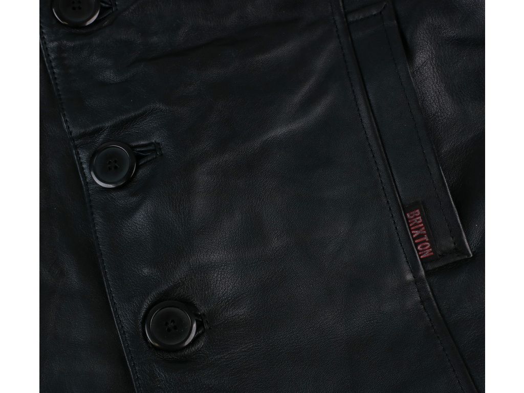 Pánský kožený kabát Neo Cavallé Brixton černý – elegantní pánský kožený kabát z pravé kůže