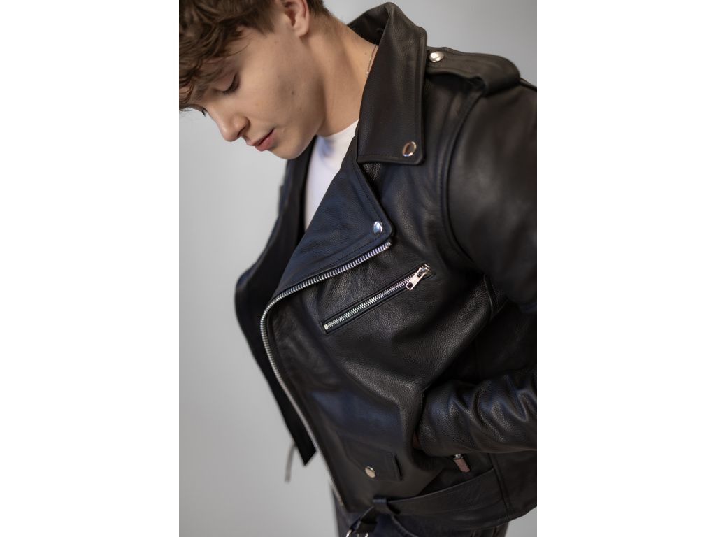 Pánský křivák Classic Brixton – detail zipů a kapes