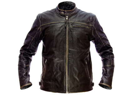 Pánská Kožená Bunda Classic Brown Brixton Černá