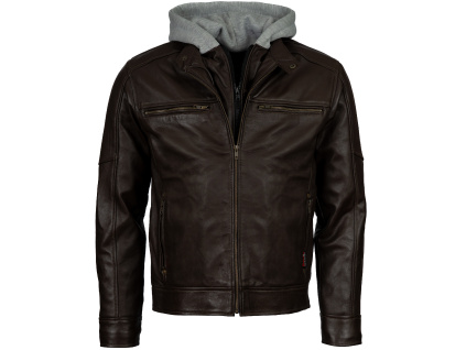 Pánská Kožená Bunda Tristan Quinc Brixton Hnědá