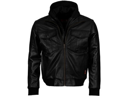 Pánská Kožená Bunda Cassian Celeste Brixton Černá