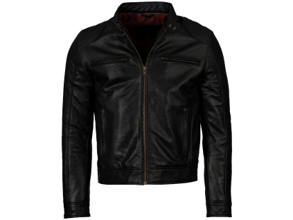 Pánská Kožená Bunda Genevieve Essence Brixton Černá