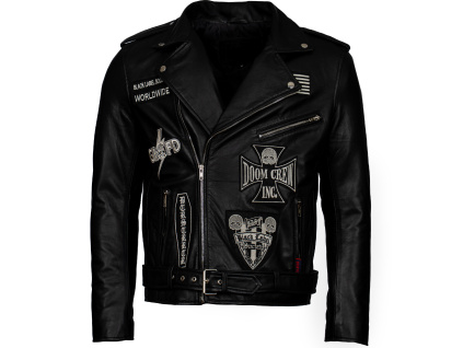 Pánská Kožená Bunda Křivák Zelda Lèvèl Brixton Černá