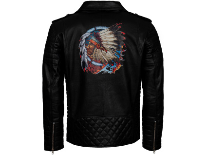 Pánská Kožená Bunda Křivák Belex Indi Brixton Černá