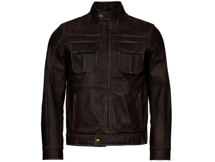 Pánská Kožená Bunda Gary Johnson Brixton Hnědá