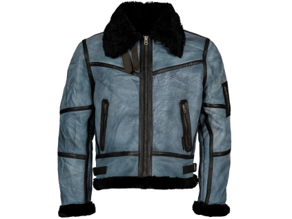 Pánská Kožená Zimní Bunda Bomber Aziel Pravý Kožíšek Brixton
