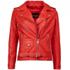 Dámská Kožená Bunda Křivák Raquel Zenith Brixton Červená
