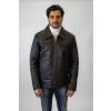 Pánská Kožená Bunda Jasper Short Emere Brixton Černá