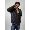 Pánská Kožená Bunda Jasper Short Emere Brixton Černá