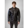 Pánská Kožená Bunda Black Classic Royal Brixton Černá