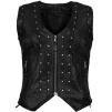 Dámská Kožená Vesta AVA Černá