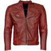 Pánská Kožená Bunda Nico Allesio Red Brixton Červená