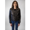 Dámská Kožená Bunda Křivák Lizzy Nuvell Brixton Černá
