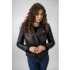 Dámská Kožená Bunda Křivák Lizzy Nuvell Brixton Černá