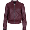Dámská Kožená Bunda Nina Brixton Višňová