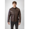 Pánská Kožená Bunda Hot Brown Divior Brixton Hnědá