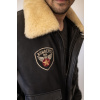 Pánská Kožená Bunda Pilot Royce Pravý Kožíšek Brixton Černá