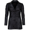 Dámský Kožený Kabát Diore Brixton Černý