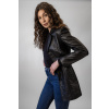 Dámský Kožený Kabát Diore Brixton Černý