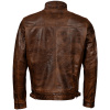 Pánská Kožená Bunda Zachary Rett Brixton Hnědá