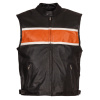 Pánská Kožená Vesta HD Brixton Černá