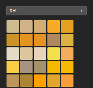 Náhled vzorníku RAL