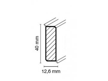 Soklová lišta CUBU flex life 40mm, bílá, hranatá, 250 cm
