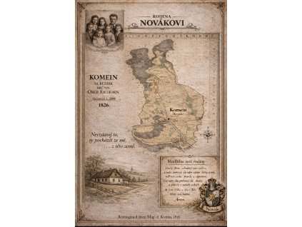 Rodinna mapa rodne zeme Novakovi