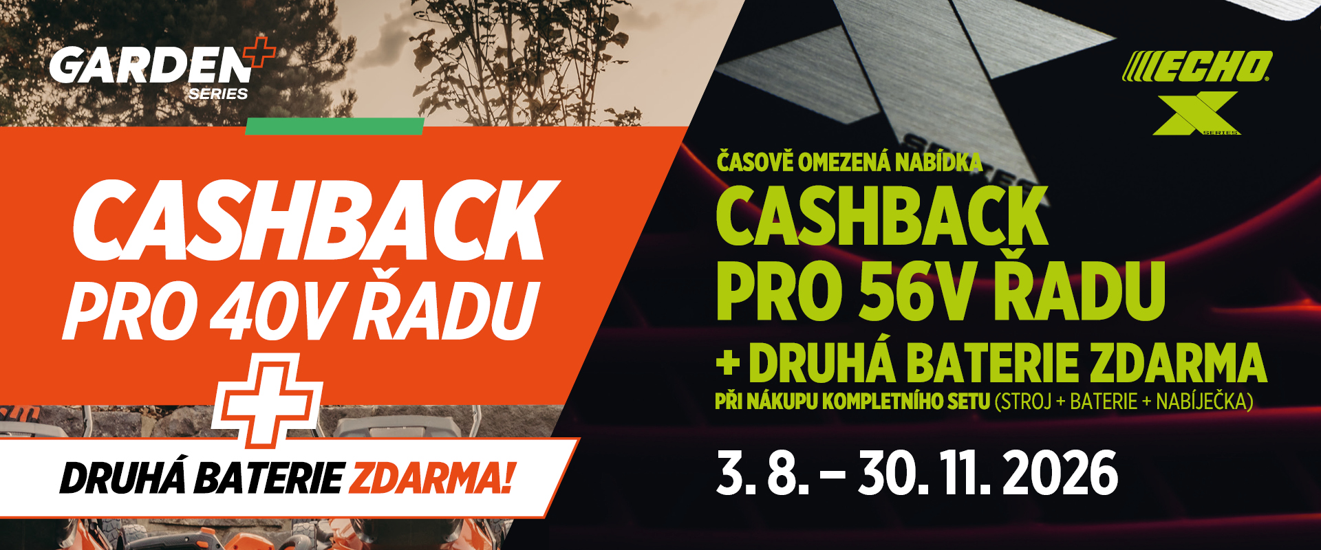 ECHO cashback+ druhá baterie zdarma