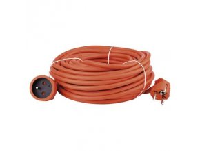 Prodlužovací kabel – spojka, 20m, 3× 1,5mm, oranžový